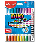 Plumones de colores duo Maped con 10 piezas  colorpeps duo colors