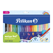 MARKANA TWIST PELIKAN BOLSA CON 24 PIEZAS COLORES SURTIDOS