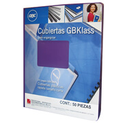 Cubierta plástica tamaño carta gbklas C color morada con