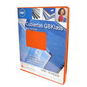 Cubierta plástica tamaño carta GBklas GBC color naranja