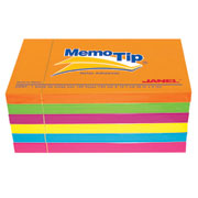 Notas adhesivas neon 7.62 x 12.7cm. Con 100 hojas