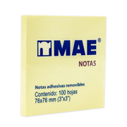 Notas Adhesivas MAE 3x3 pul block con 100 hojas