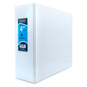 Carpeta panorámica con cristal Kinera carta de 4' herraje 'O' color blanco