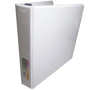 Carpeta panorámica con cristal Kinera carta de 1 1/2' herraje 'D' color blanco