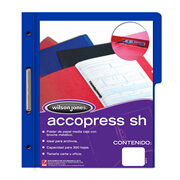 Carpeta pressboard Accopress sh ACCO carta color azul obscuro con broche de 8 cm
