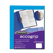 Folder accogrip carta ACCO color azul claro con palanca