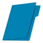Folder de color intenso Fortec carta color azul rey ceja 1/2 caja con 25 pzas