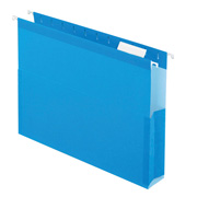 Folder colgante fondo caja Pendaflex carta color azul caja con 25 pzas
