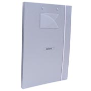 Portablock con sujetador Oxford carta color plata