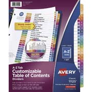 Separador blanco carta alfabético a-z ERY  tecnología laser/inkjet