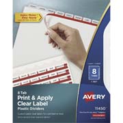 Separador plástico carta 8 divisiones AVERY translúcido tecnología laser/inkjet
