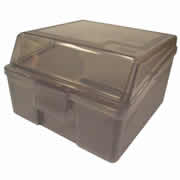 Caja multiusos de plástico Sablón chica color humo