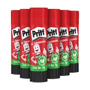 Lápiz adhesivo Pritt en barra de 11 grs charola con 12 piezas