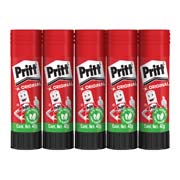 Lápiz adhesivo Pritt en barra de 42 grs charola con 5 piezas