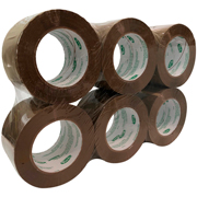 Cinta 179 de empaque TUK 72mm x 150m , color canela, con 6 piezas