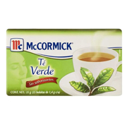 Té verde McCormick caja con 25 sobres .