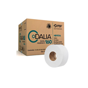 Papel Higiénico blanco Dalia, caja c/12 bobinas jr 160 m c/u