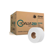 Papel Higiénico blanco Dalia, caja c/12 bobinas 250 m c/u
