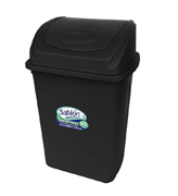 Cesto con tapa de balancin Sablon color negro