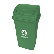 Cesto con tapa organico Sablon color verde con impresion