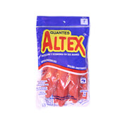 Guantes de hule Altex color rojo, N. 7 .