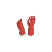 Guantes de hule Adex color rojo, N. 8 .