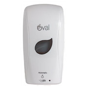 Jabonera automatica Oval color blanco .