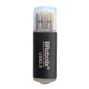 Lector USB Brobotix micro sd negro metalico