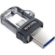 Memoria USB Sandisk Ultra Dual Drive 0, 64GB, USB 3.0, Gris