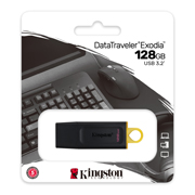 Memoria USB, 128GB, 3.2 Gen 1, Negro/Amarillo.