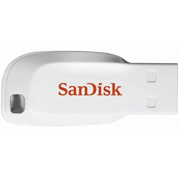 Memoria USB Sandisk Cruzer Blade, 16GB, USB 2.0, Blanco