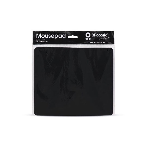 Mousepad Brobotix ultra delgado negro con bolsa