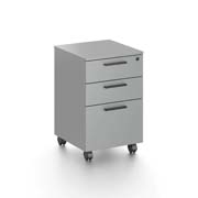 Archivero melamina MUNDO IN  1 gaveta + 2 cajónes color gris