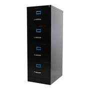 Archivero metálico MUNDO IN tamaño oficio 4 gavetas color negro