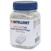 Plug Intellinet RJ45 CAT 6 UTP solido 100 pzas