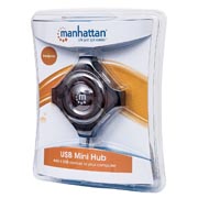 Hub Manhattan USB v2.0 4 puertos negro economico
