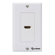 Placa de pared con conector hdmi hembra jack STEREN 1 pza