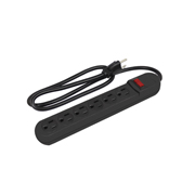 Supresor de picos santul de 110 j 6 contactos color negro