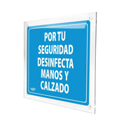 Señal desinfeccion de calzado .