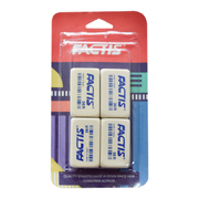 Goma Factis 36RB forma rectangular colorblanco blíster 4 piezas