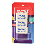 Goma Factis 36R forma rectangular color blanco blíster 3 piezas