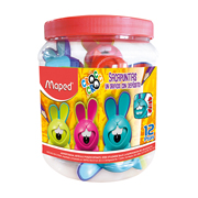 Sacapuntas croc Maped 1 orificio 12 piezas  colores surtidos