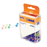 Caja de pines mae colores traslucidos con 100 piezas