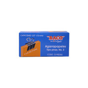 Broche Baco tipo pinza no.2, 1 caja con12 agarrapapeles