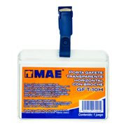 Gafete transparente horizontal marca mae1 pieza