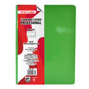 Cuaderno cosido Dietrix profesional doble raya 100 hojas color verde claro